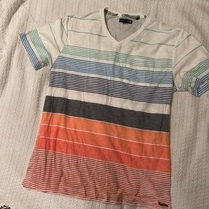 Multi color striped v-neck Men’s T-shirt